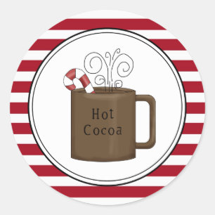 Hot Cocoa Holiday Envelope Seals Stickers