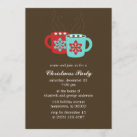 Hot Cocoa Holiday Party Invitations