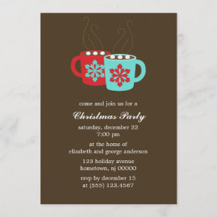 Hot Cocoa Holiday Party Invitations