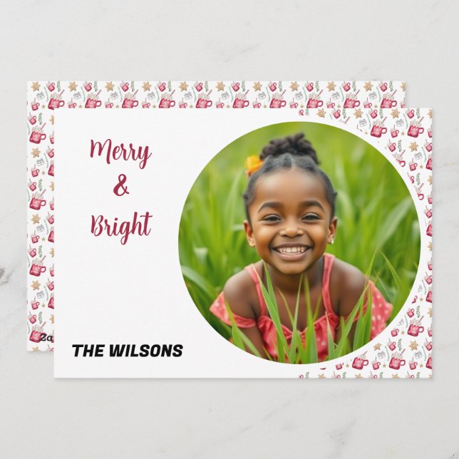 Hot Cocoa Holiday Party Watercolor Art (Front/Back)