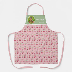 Hot Cocoa Holiday Party Watercolor Art Apron
