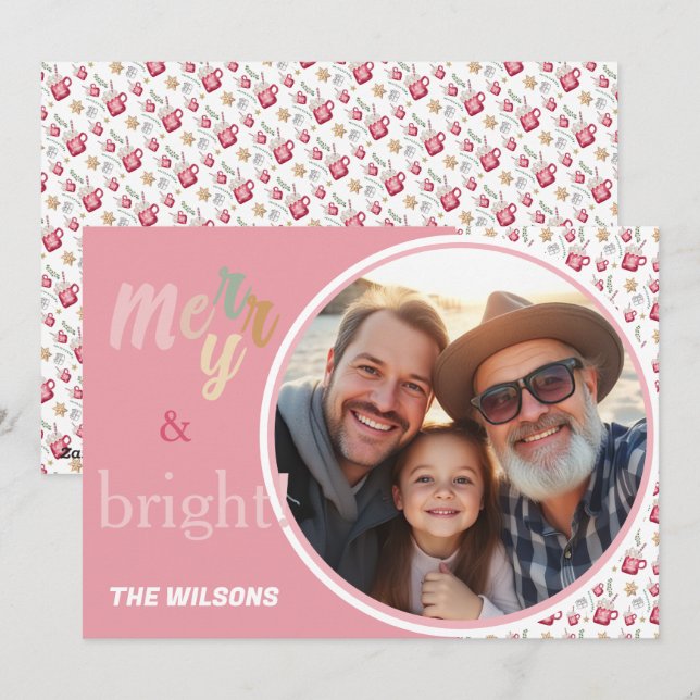 Hot Cocoa Holiday Party Watercolor Art Card (Front/Back)