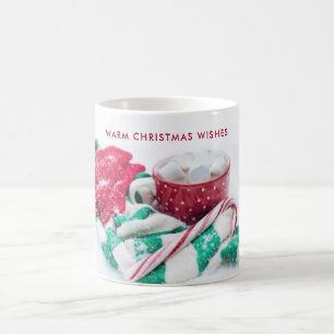 Hot Cocoa Marshmallows & Candy Cane Christmas Coffee Mug