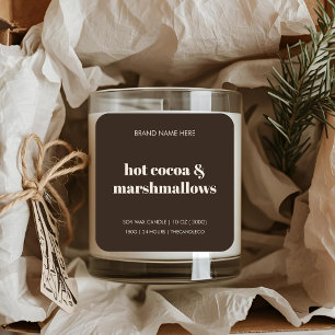 Hot Cocoa & Marshmallows   Cozy Winter Minimalist  Square Sticker