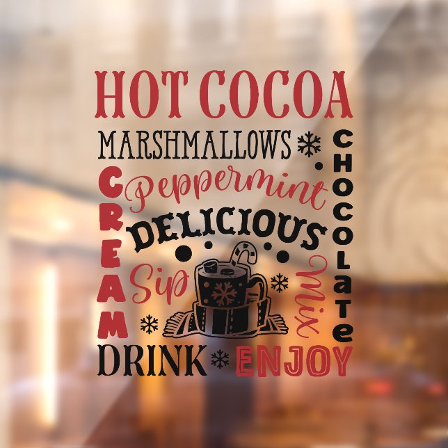 Hot cocoa marshmallows window cling (Sheet 2)