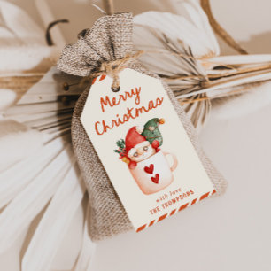 Hot Cocoa Merry Christmas Santa Christmas Gift Tags