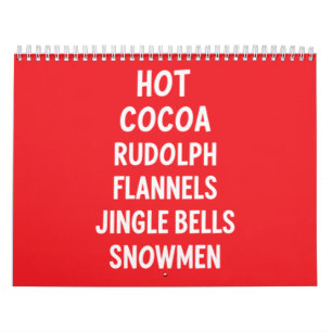 Hot Cocoa Rudolph Flannels Jingle Bells Santa  Calendar