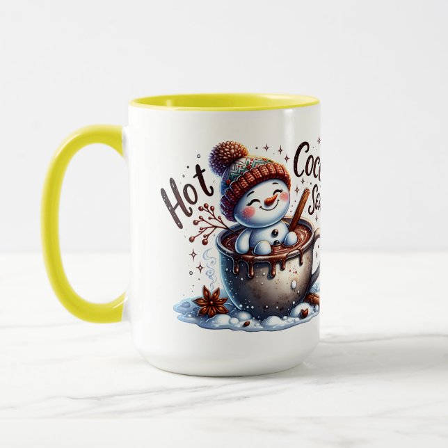Hot Cocoa Season Snowman  Mug (Left)