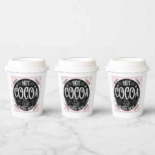 Hot cocoa served here Christmas party Paper Cups