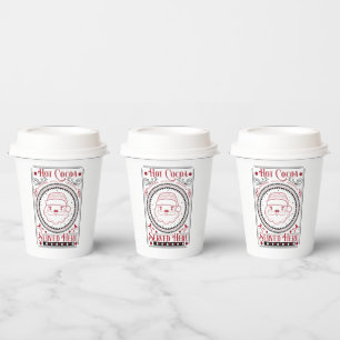 hot cocoa served here Christmas party Paper Cups