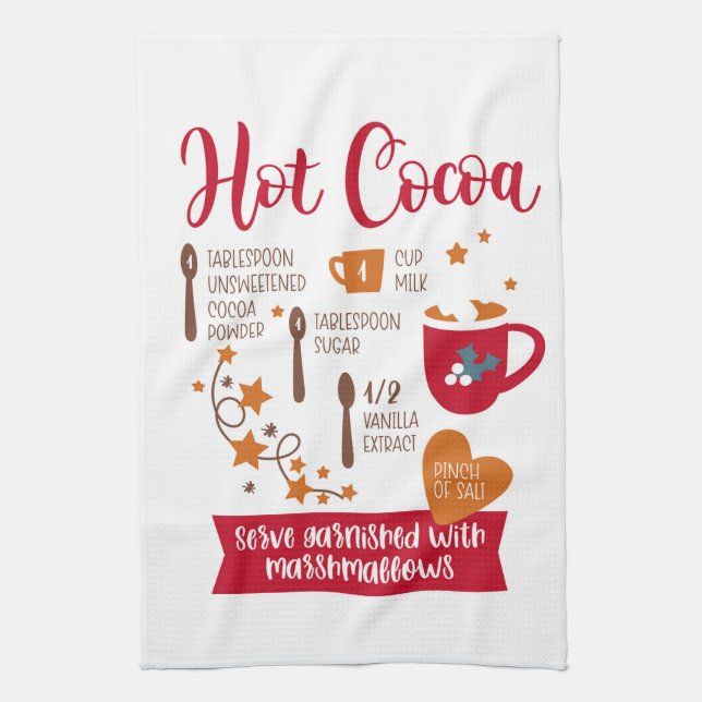 Hot Cocoa Tea Towel (Vertical)