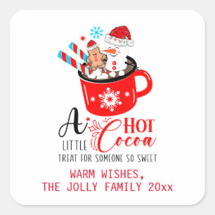 Hot Cocoa Treat Gingerbread Holiday   Square Sticker