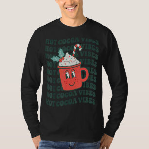Hot Cocoa Vibes Retro Christmas Peppermint Hot Cho T-Shirt