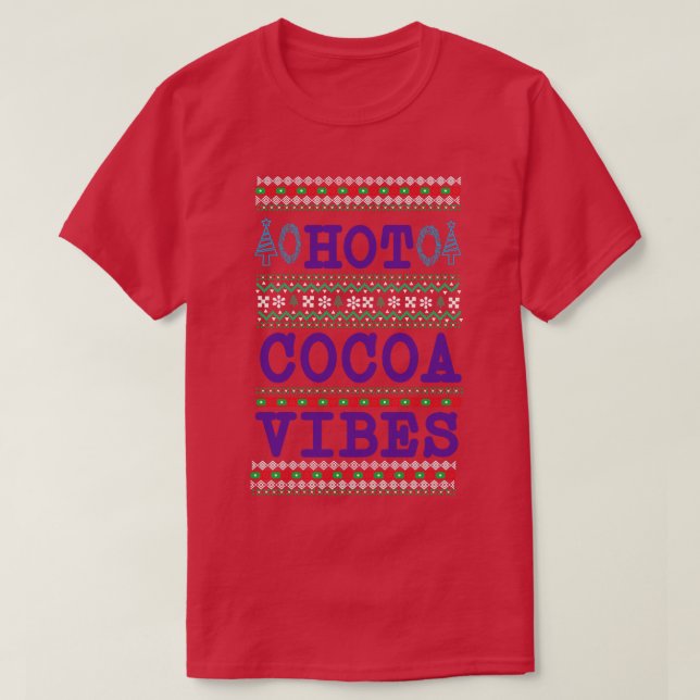 Hot Cocoa Vibes ugly Christmas sweater 1 (Design Front)