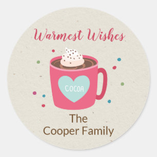 Hot Cocoa Warmest Wishes Sticker