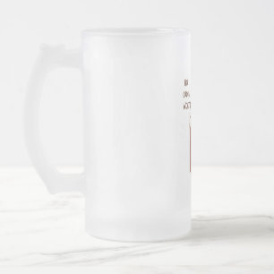 Hot cocoa weather  frosted glass beer mug