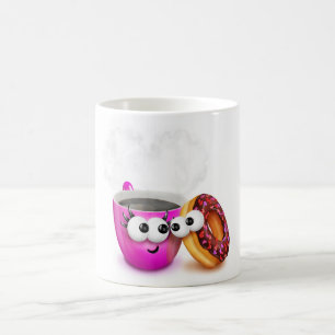 Hot Coffee And A Doughnut Mug