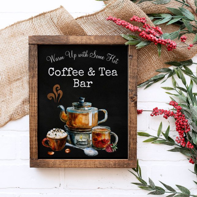 Hot Coffee and Tea Bar Sign (Creator Uploaded)