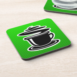 Hot Coffee; Green Coaster