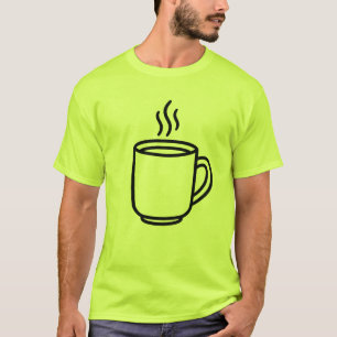 Hot Coffee Mug Minimalist Line Art Coffee Lover T- T-Shirt