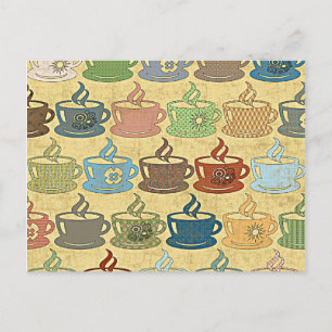 HOT COFFEE OR TEA POSTCARD