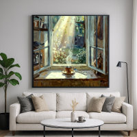 Hot Coffee - Painterly Sill Life Art Style