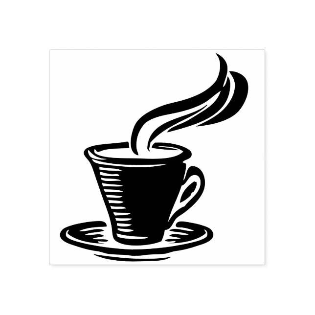 Hot Coffee Rubber Stamp (Imprint)