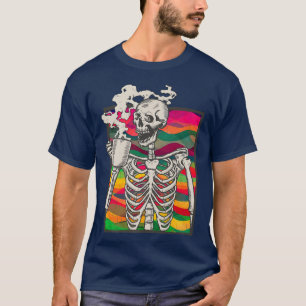Hot Coffee Skeleton, Skeleton Drinking Coffee Funn T-Shirt