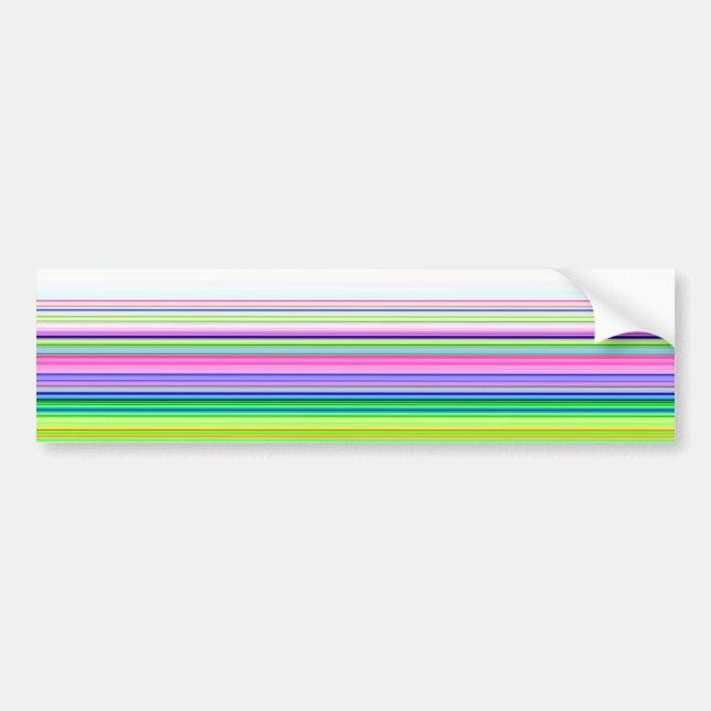Hot colourful neon stripes bumper sticker (Front)