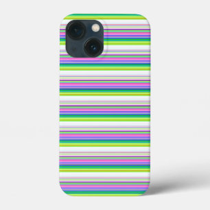 Hot colourful neon stripes iPhone 13 mini case