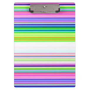Hot colourful neon stripes clipboard