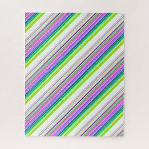 Hot colourful neon stripes jigsaw puzzle