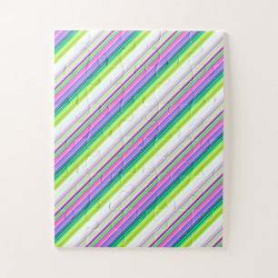 Hot colourful neon stripes jigsaw puzzle