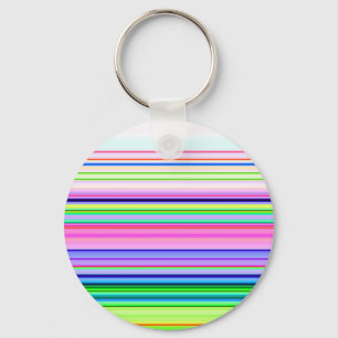Hot colourful neon stripes key ring