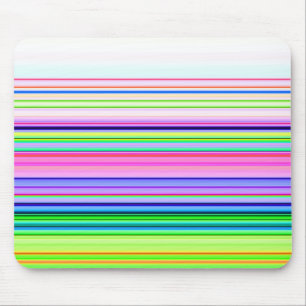 Hot colourful neon stripes mouse mat