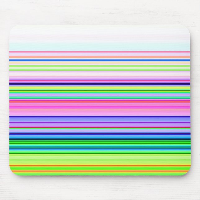 Hot colourful neon stripes mouse mat (Front)