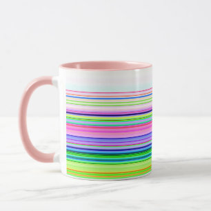 Hot colourful neon stripes mug