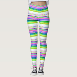 Hot colourful neon stripes  throw pillow leggings