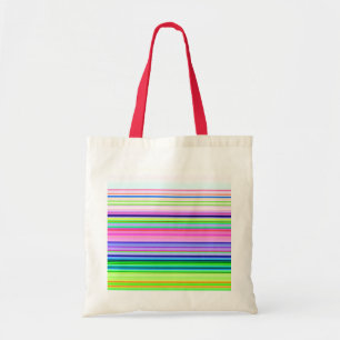 Hot colourful neon stripes tote bag