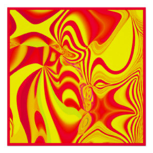 Hot Colourful Patterns Artwork Poster