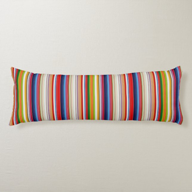 Hot colourful stripes body cushion (Front)