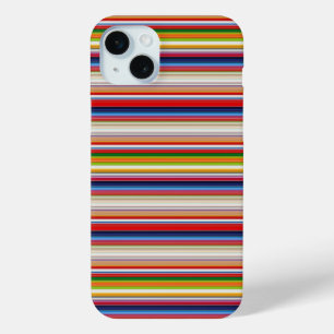 Hot colourful stripes iPhone 15 mini case