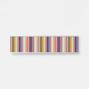 Hot colourful stripes door sign