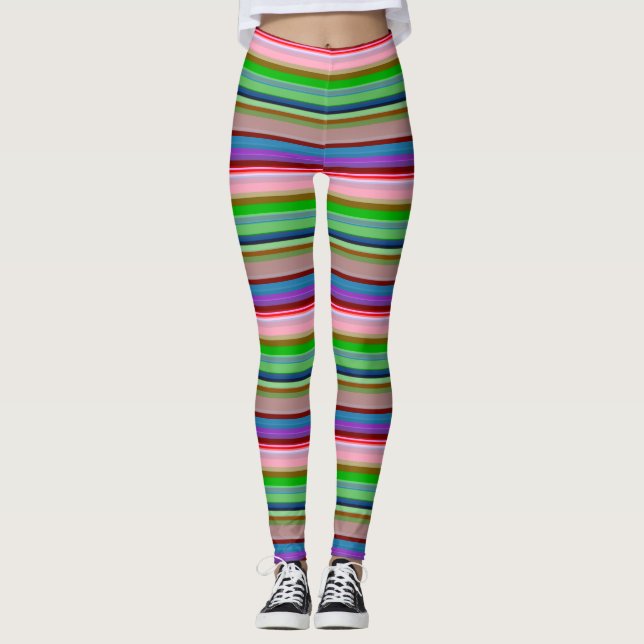 Hot colourful stripes leggings (Front)