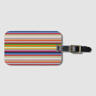 Hot colourful stripes luggage tag