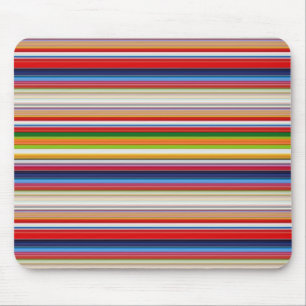 Hot colourful stripes mouse mat