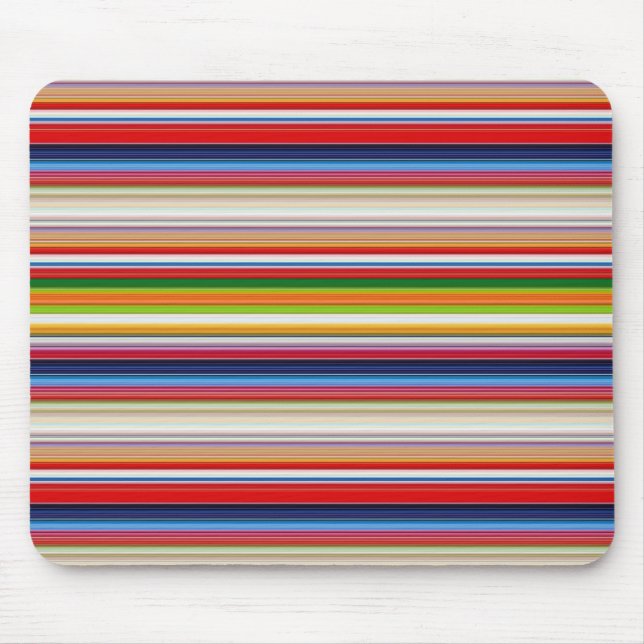 Hot colourful stripes mouse mat (Front)