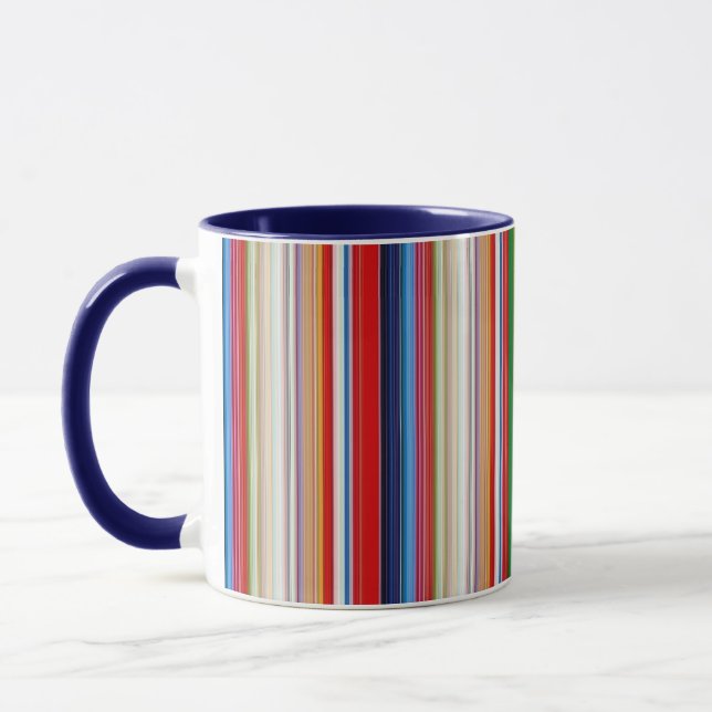 Hot colourful stripes mug (Left)