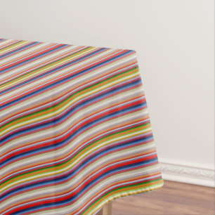 Hot colourful stripes tablecloth
