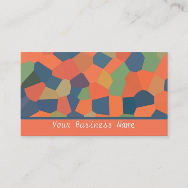 Hot Colours Abstract  Business Card (Front)